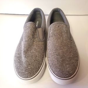 Old Navy Boys Gray Slip On Tennis Shoes
